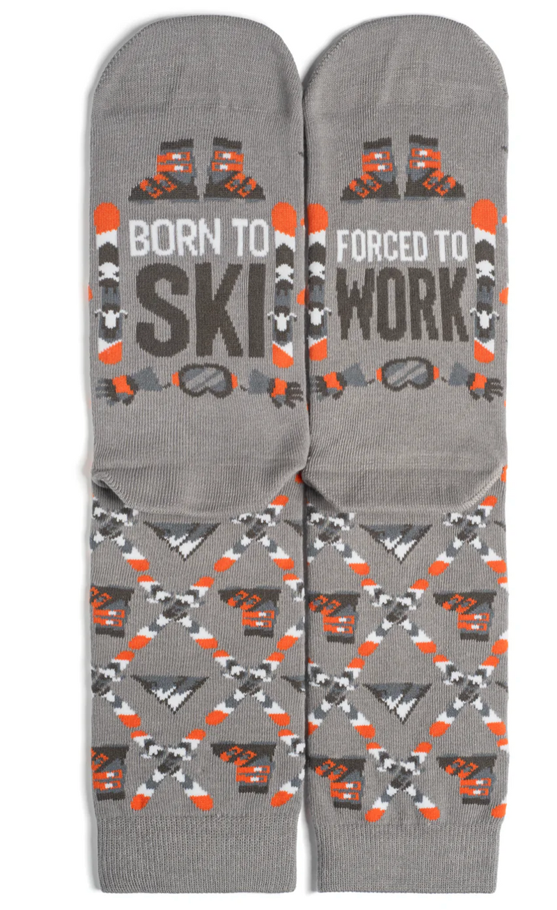 Lavley  Born to Ski,Forced to Work Socks | 4sisters1closet