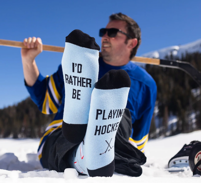 Lavley I'd Rather Be Playing Hockey Socks | 4sisters1closet