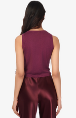 CAMI NYC  Dia Silk Cashmere Sweater Vest Blackberry