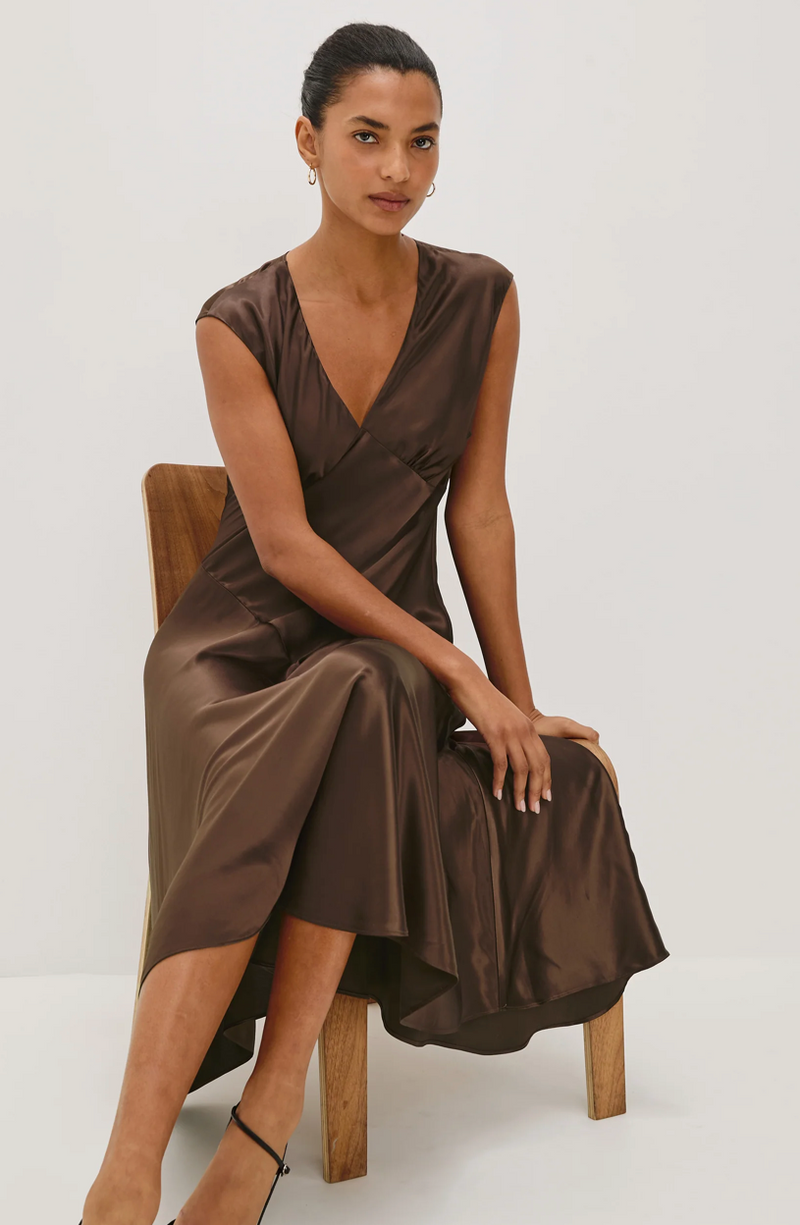 rails satin dress Rails Monique Dress in Black