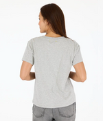 KERRI ROSENTHAL Suki Love Lines-Heather Grey Tee