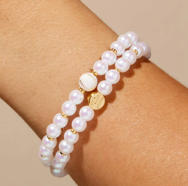 Little Words Project Baseball Beaded Bracelet | 4sisters1closet