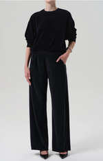 Citizens of Humanity Brynn Drawstring Velour Pant in Notto | 4sisters1closet