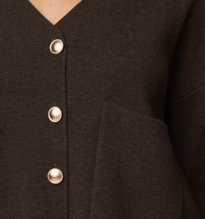 Splendid Libby Cropped Cardigan in Soft Chocolate | 4sisters1closet
