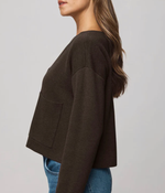 Splendid Libby Cropped Cardigan in Soft Chocolate | 4sisters1closet