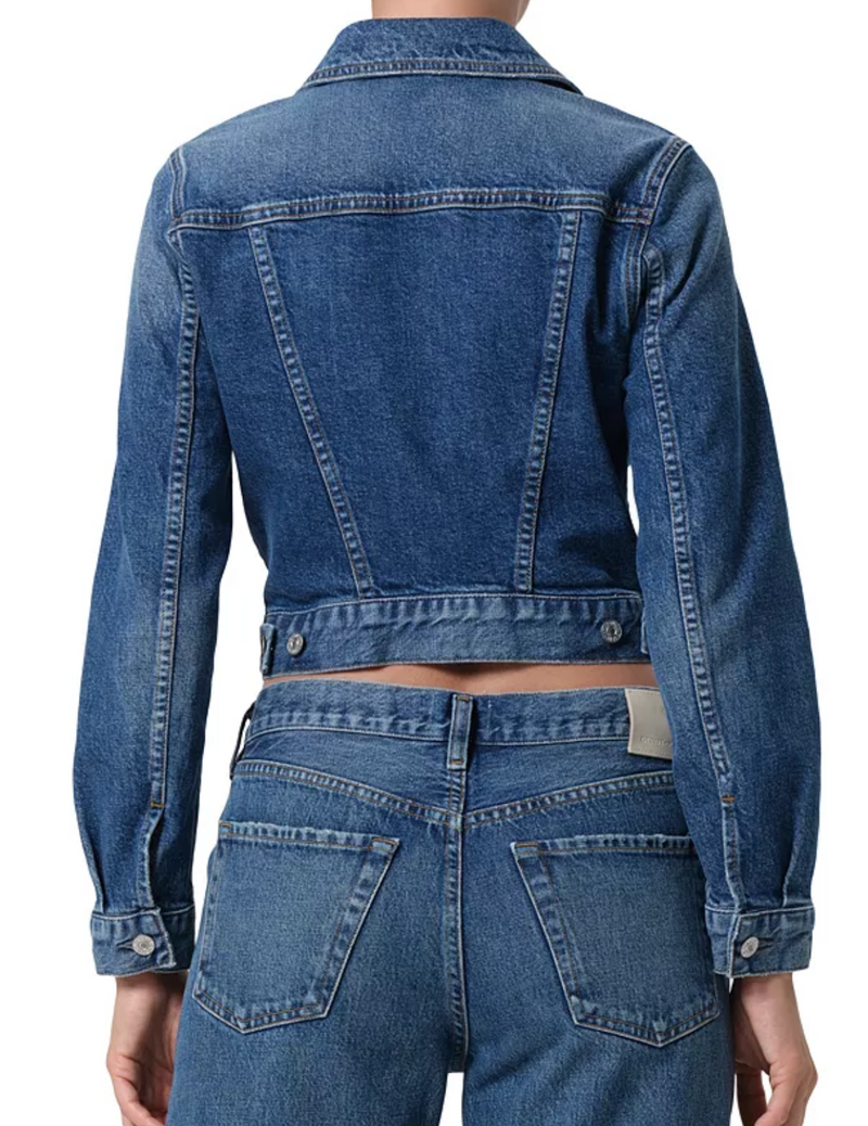 Citizen of Humanity Charisse Shrunken Denim Jacket in Briar