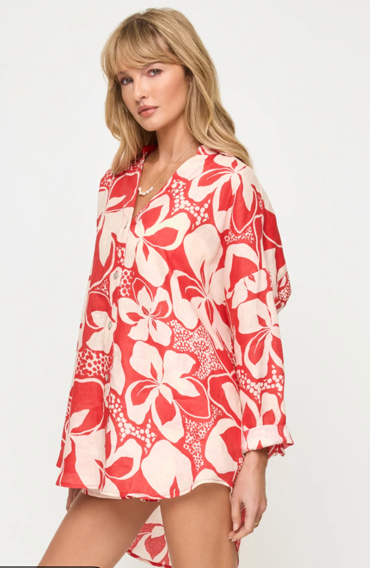 L*SPACE Rio Tunic in HIbiscus Bloom | 4sisters1closet