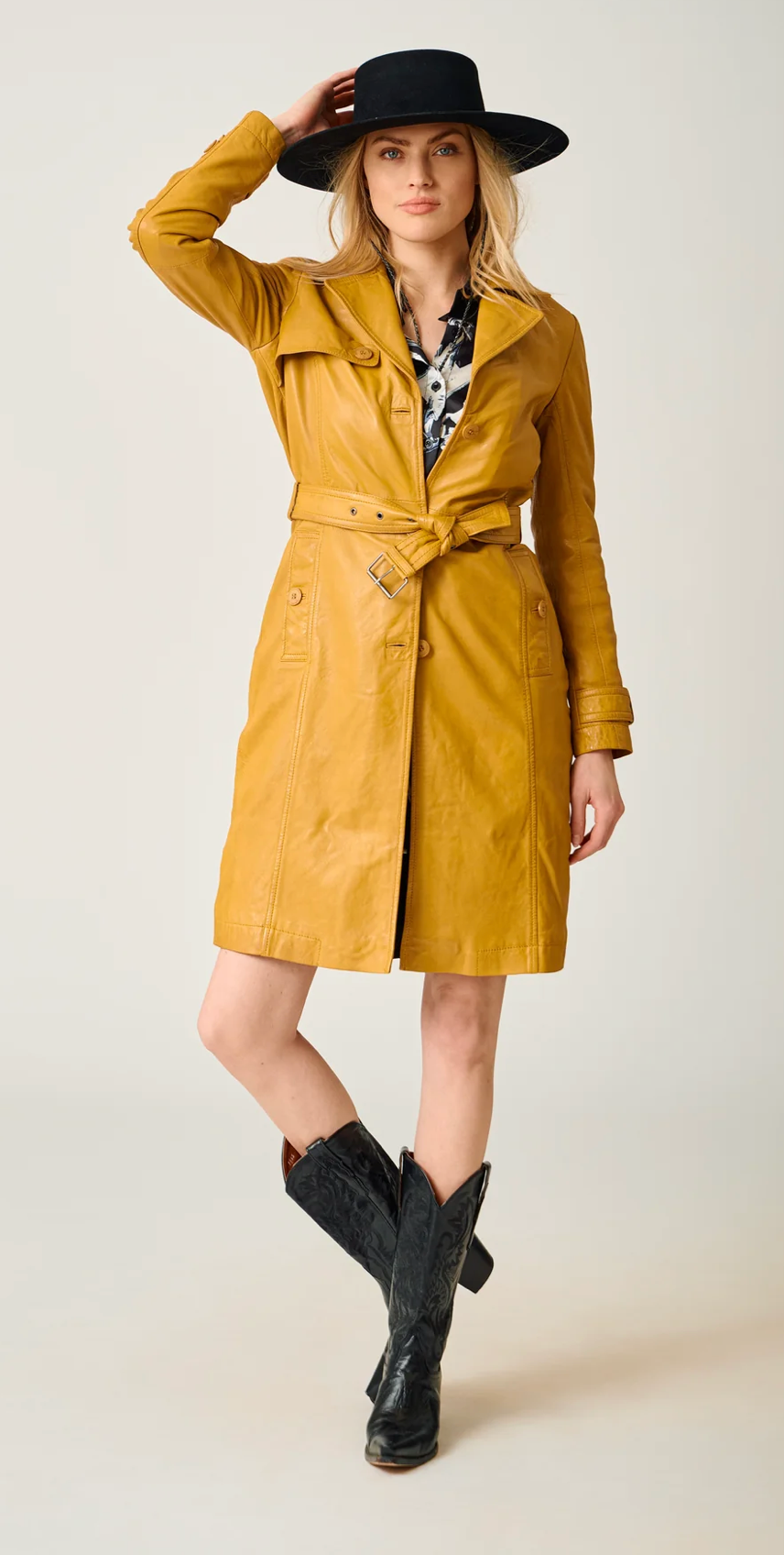 Mauritius Leah Classic Trench in Dark Yellow | 4sisters1closet