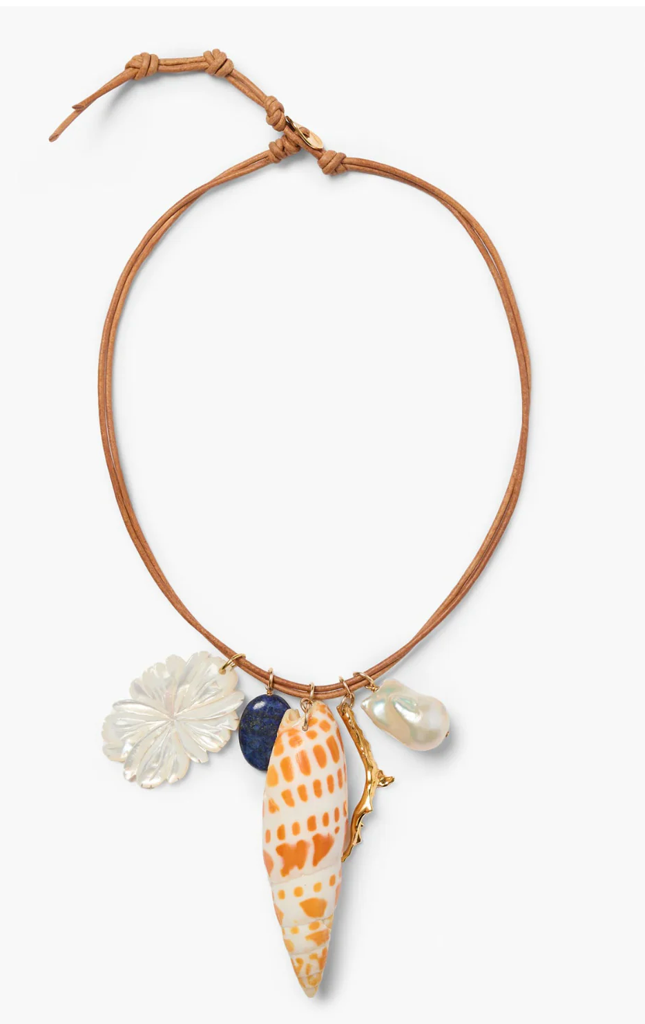 Chan Luu MITRA LEATHER CHARM NECKLACE MULTI | 4sisters1closet