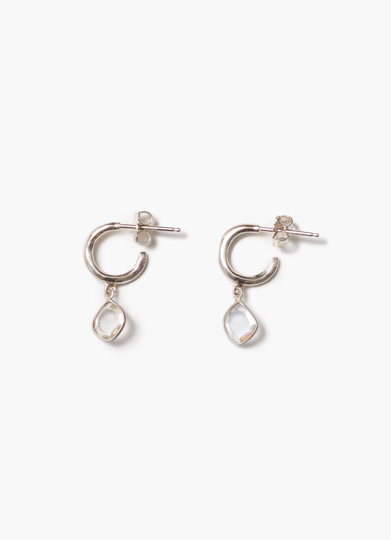 Chan Luu  Sterling Silver Hoop with Drop