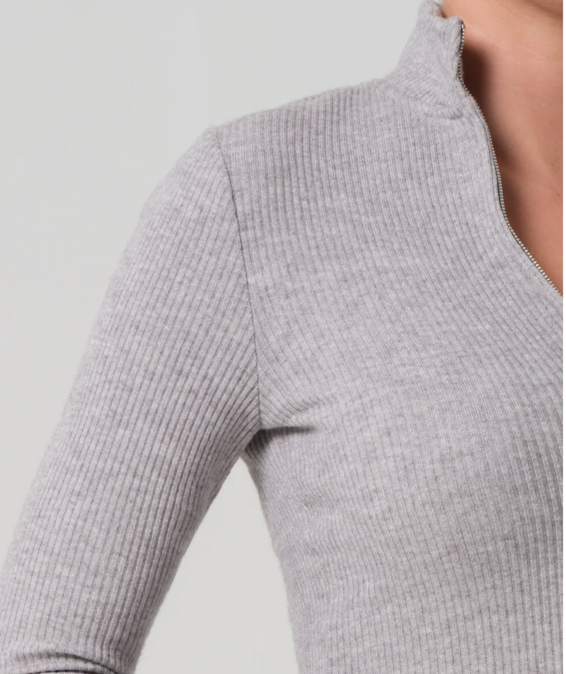 Citizens of Humanity Zip Cardigan Heather Grey | 4sisters1closet