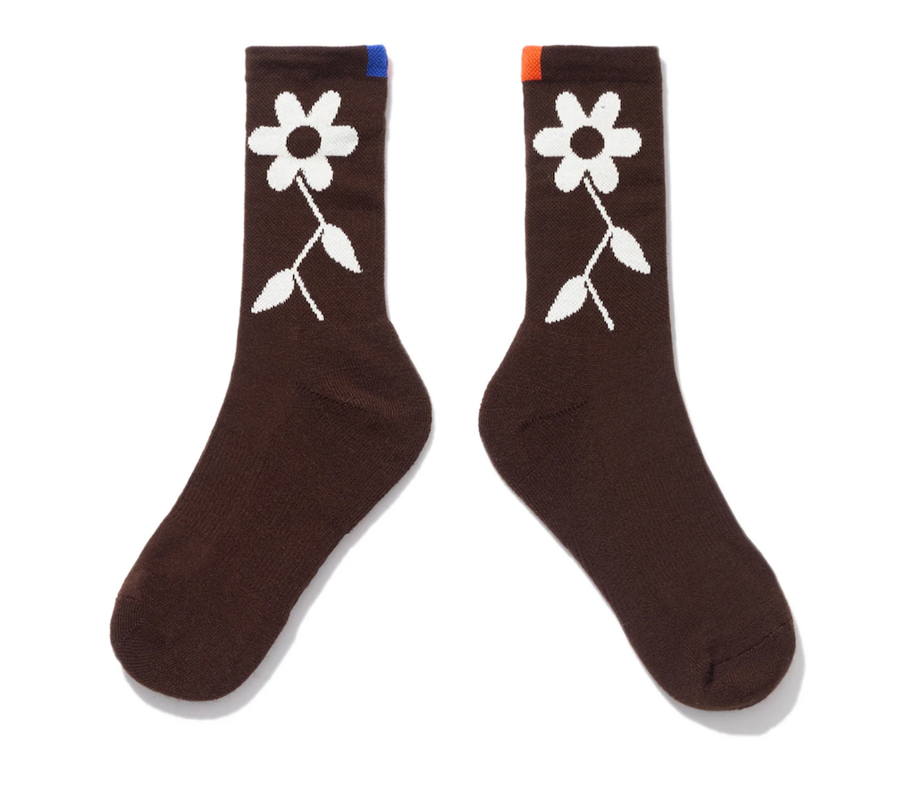 KULE Women's Flower Sock in Cocoa | 4sisters1closet
