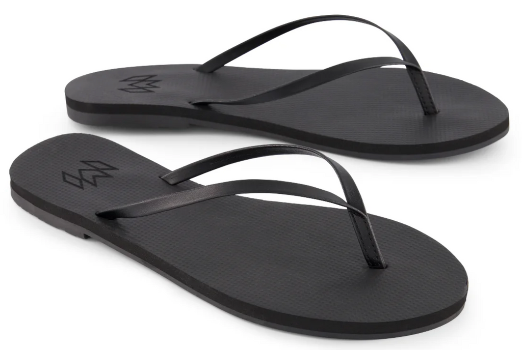 Malvados Lux Minimalist Flip Flop in Noir | 4sisters1closet