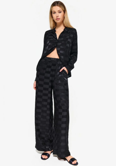 Cami NYC Medina Burnout Wide Leg Pant in Black