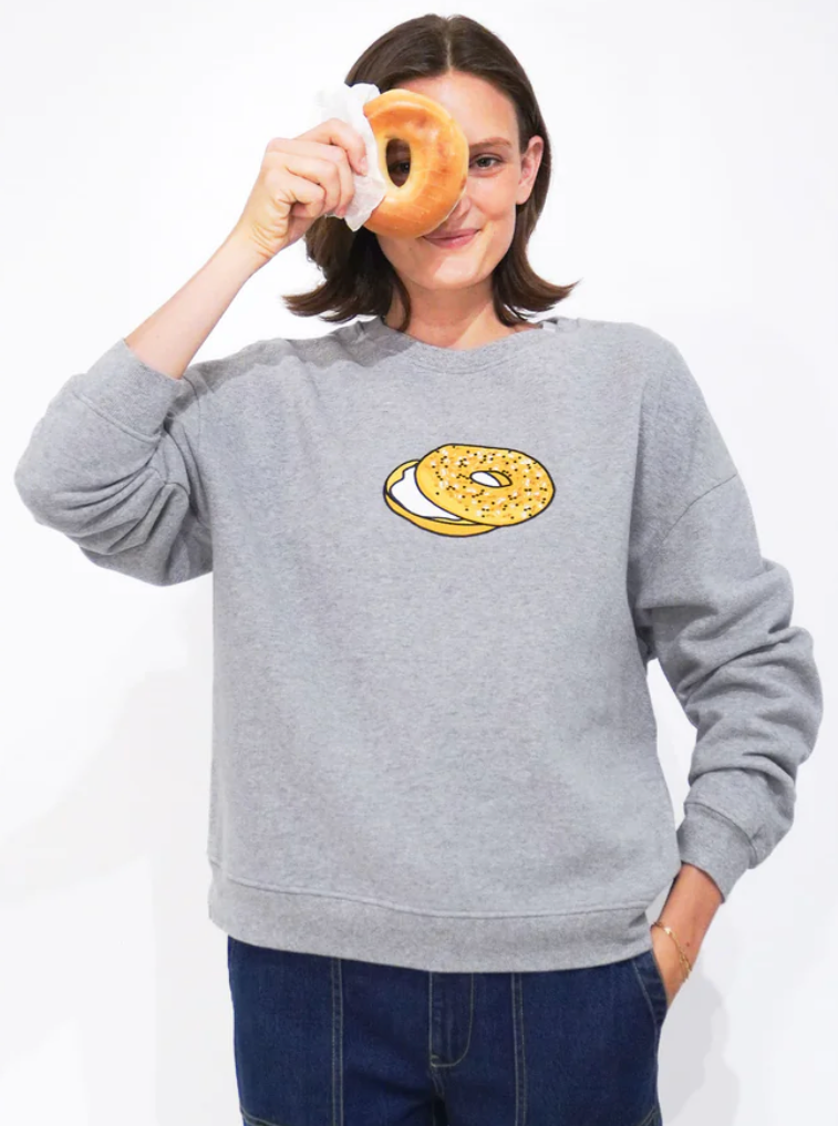 KULE Bagel Oversized Sweatshirt in Heather Grey | 4sisters1closet