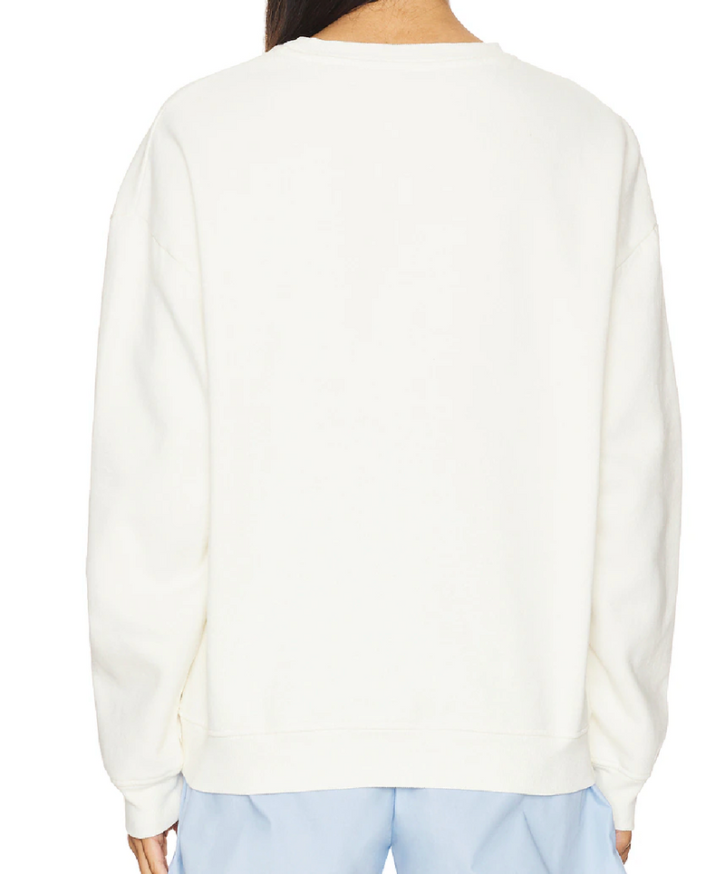 KULE Big Apple Oversized Sweatshirt in Cream