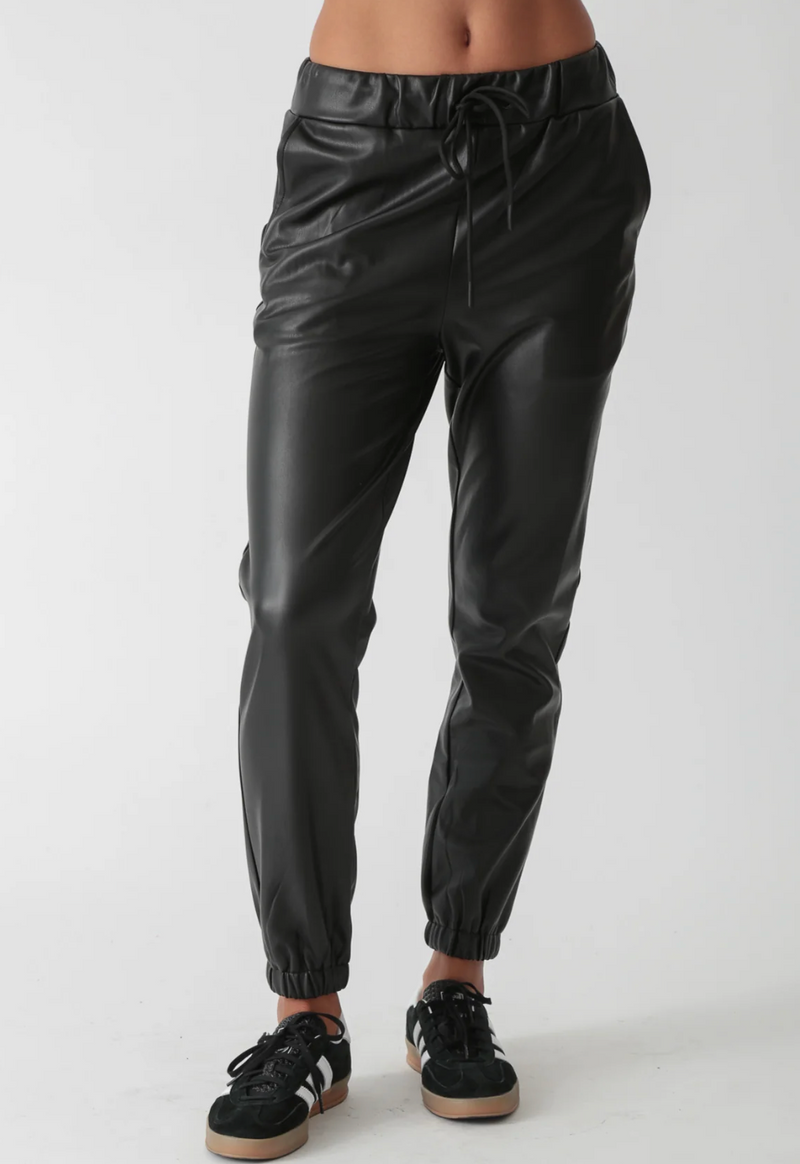 Electric & Rose Downtown Pant Leather Onyx | 4sisters1closet