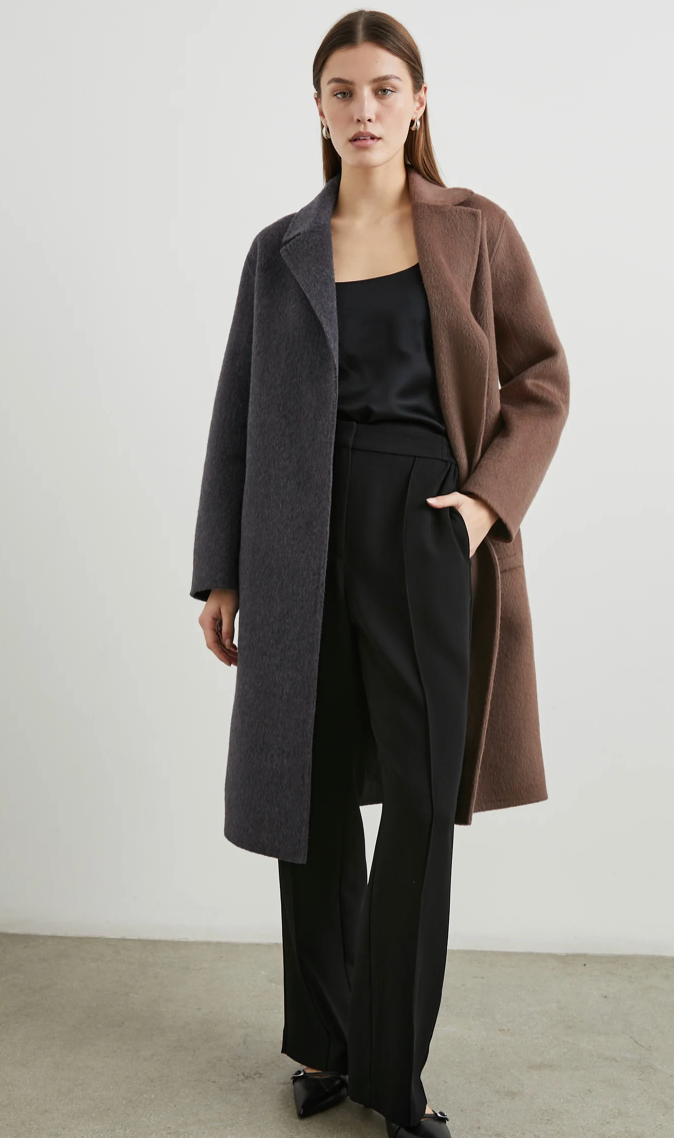 Rails Lore Coat Charcoal Mink Mix