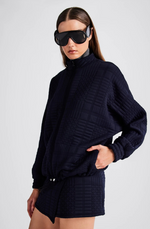 IN/ONE Pippa Matlsse Crop Jacket in Navy