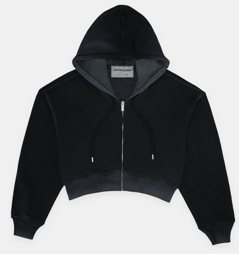 Cotton Citizen Boston Crop Hoodie Vintage Black