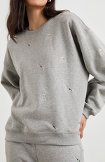 Rails Varsity Sweatshirt in Champagne Embroidery | 4sisters1closet