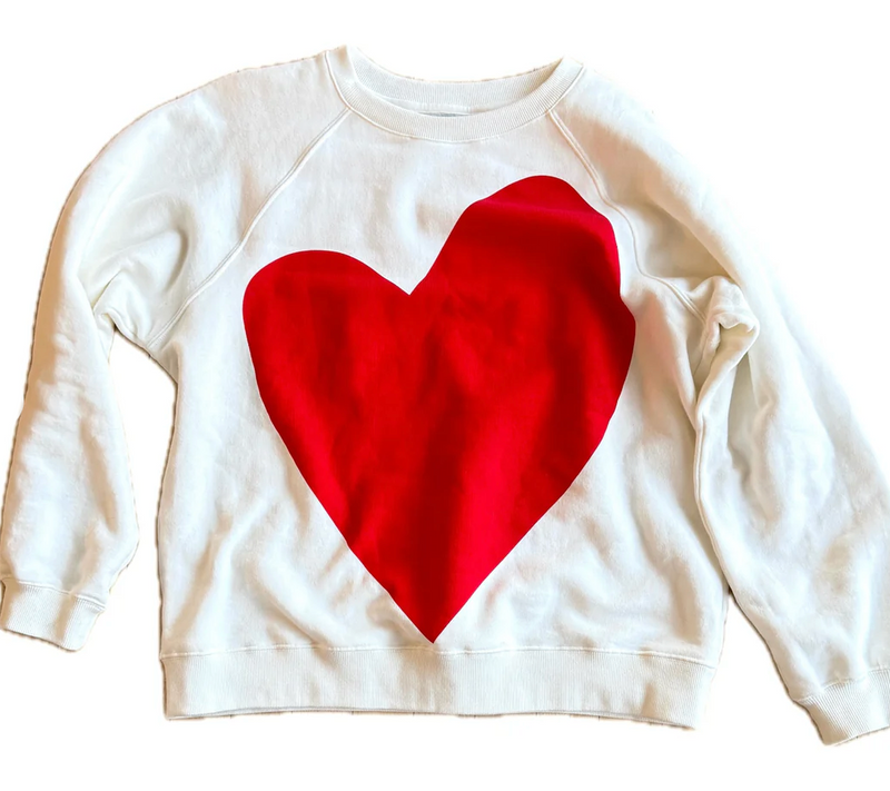 Kerri Rosenthal Benton Imperfect Red Heart Sweatshirt