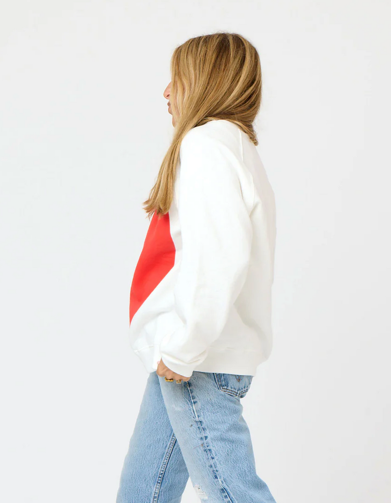 Kerri Rosenthal Benton Imperfect Red Heart Sweatshirt