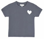 Kerri Rosenthal Suke Contrast Imperfect Heart Tee Carbon