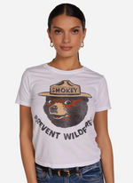 Lauren Moshi Ursula Smokey Bear Tee White | 4sisters1closet