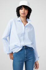 KULE The Hutton Oversized Shirt Banker's Blue | 4sisters1closet