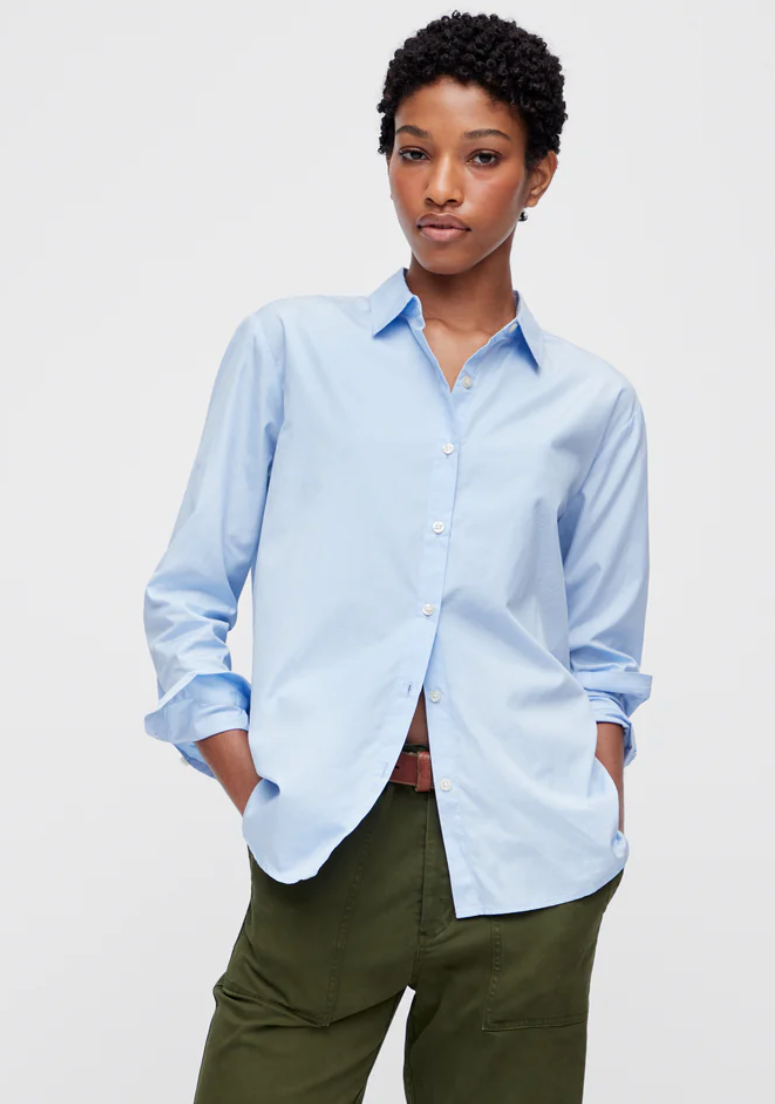 KULE The Hutton Oversized Shirt Banker's Blue | 4sisters1closet