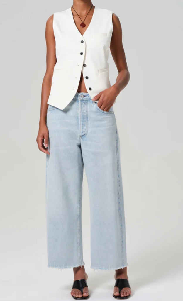 Citizens of Humanity Ayla Raw Hem Crop in Sailor