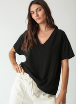 Electric & Rose Chase VNeck Tee in Onyx | 4sisters1closet
