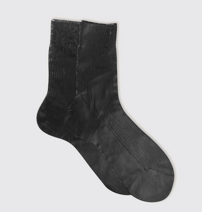 MARIA LA ROSA One Ribbed Laminated Socks