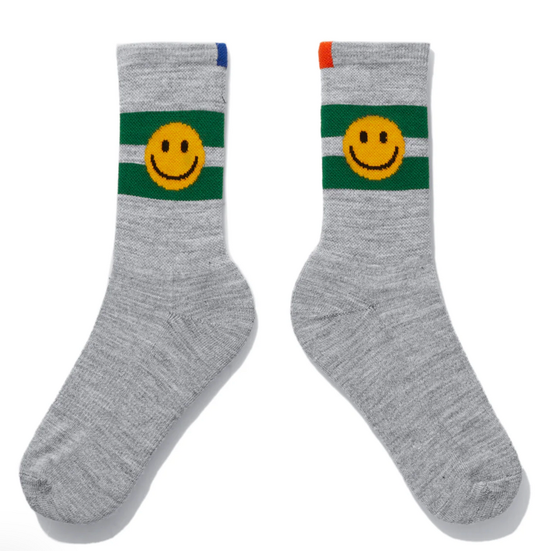 KULE Women's Smile Sock HeatherGrey/Green