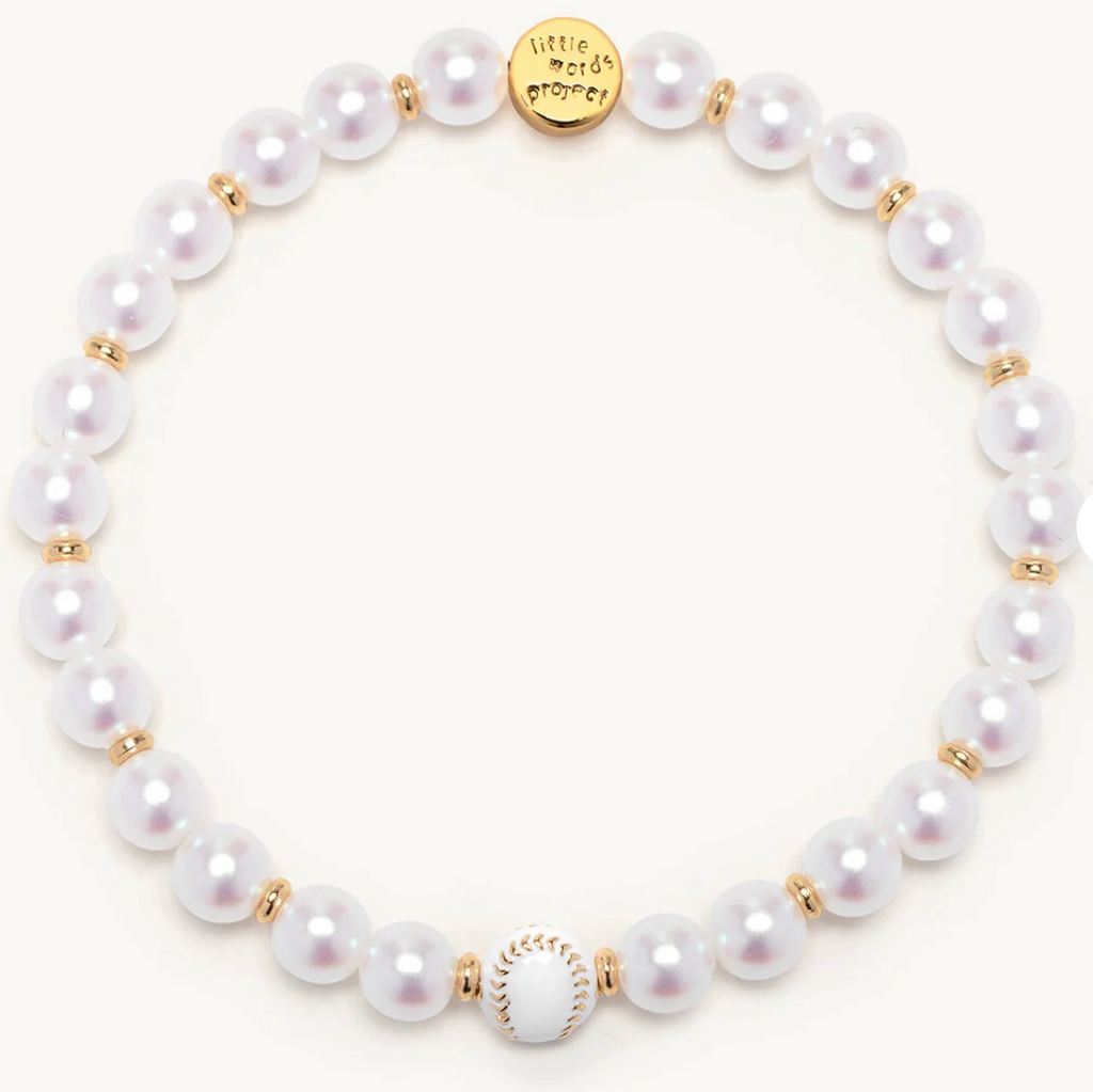 Little Words Project Baseball Beaded Bracelet | 4sisters1closet