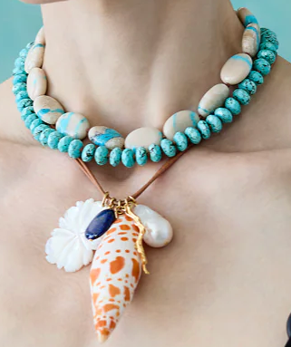 Chan Luu MITRA LEATHER CHARM NECKLACE MULTI | 4sisters1closet