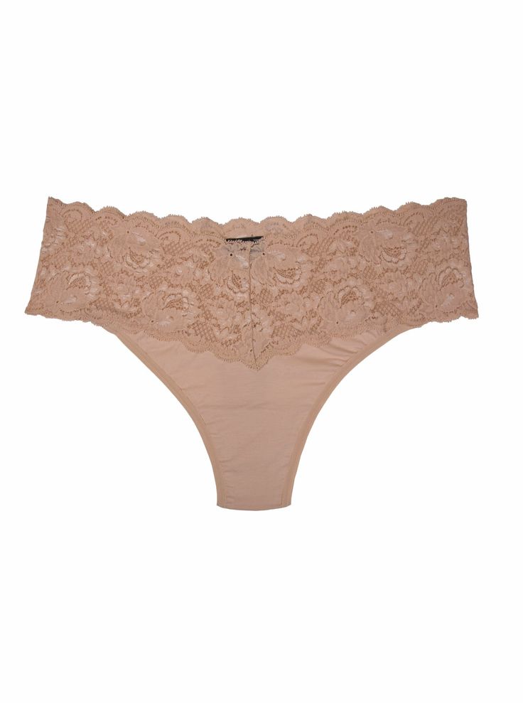 Cosabella Never Say Never Cotton Lovelie Thong in Blush