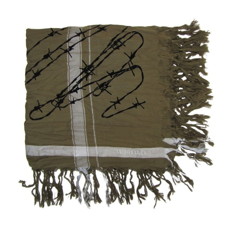 Leigh & Luca Barbed Wire MIlitary Scarf
