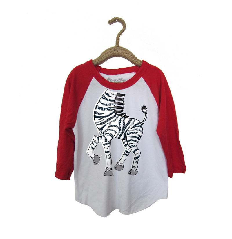 Peek-A-Zoo Zebra in  White/Red