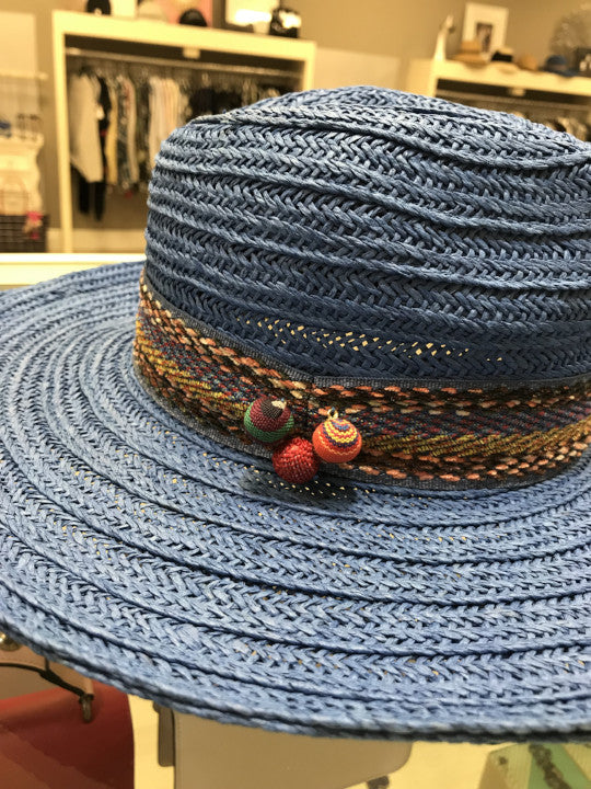 GIOVANNIO Cha Cha Parrot ? Hat Black and Cream Woven Sun Hat Giovannio Hats The Cha Cha Shiprock Kitty | 4sisters1closet  main image 4