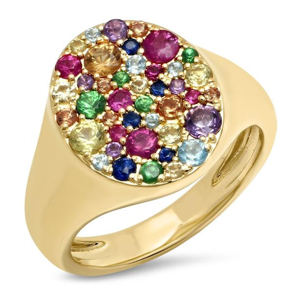 Eriness Multicolored Signet Pinky Ring | 4sisters1closet