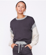 Monrow Color Block Relaxed Sweater | 4sisters1closet