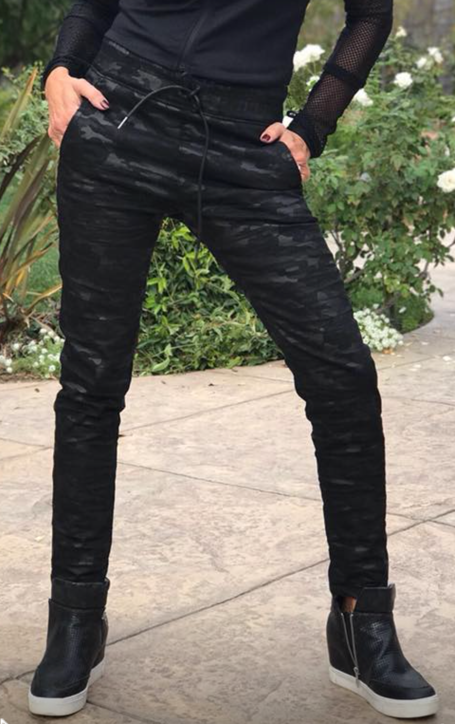 Flog Shely Black Camouflage Joggers | 4sisters1closet