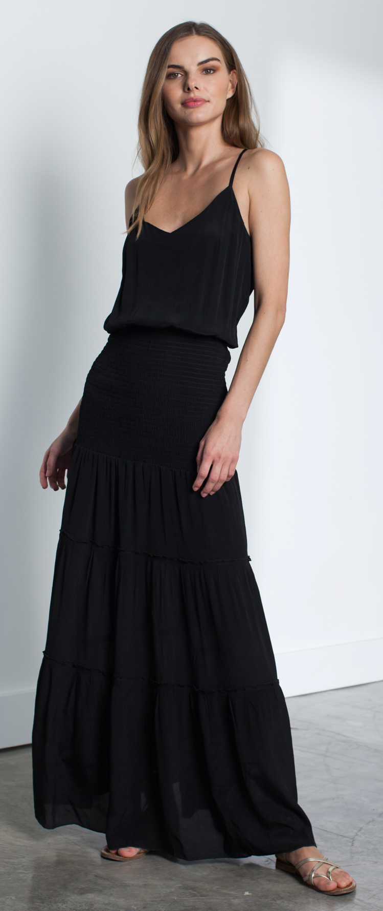 Karina Grimaldi Karina Solid Maxi in Black | 4sisters1closet