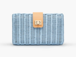 Kayu LOU Wicker Clutch Bag in Blue | 4sisters1closet