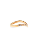 Vita Fede Ring Ultra  Midi "V" Crystal Ring in Rose Gold/Clear Crystals