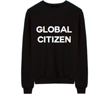 Graphic unisex Global Citizen crew neck sweatshirt. SUPER SOFT 80% COTTON 20% POLYESTER ONLY AVAILABLE IN SIZE SMALL! Sold by 4sisters1closet.